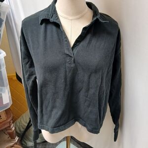 Women's Black Long Sleeve Top